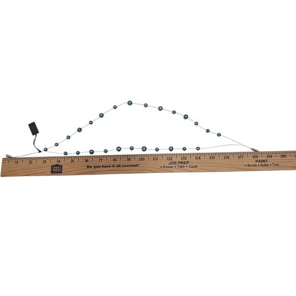 Honora Blue Cultured Freshwater Pearl Illusion Necklace Double Strand Boxed NEW - Picture 4 of 7